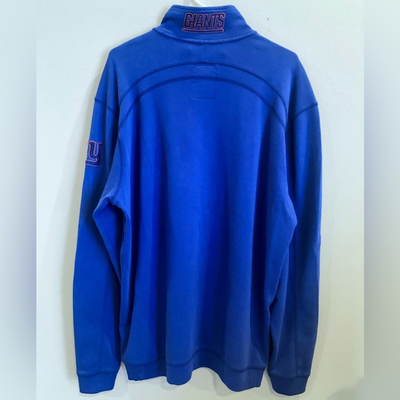 Like New Tommy Bahama NFL New York NY Giants 1/2 Zip Pullover Sweater - Picture 4 of 6